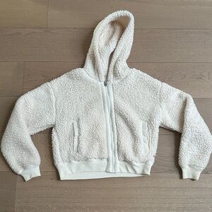 Hollister Kids Cream Sherpa Hoodie